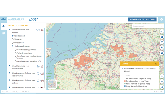 Vito - Wateratlas - Waterproof - beeld van de kaart
